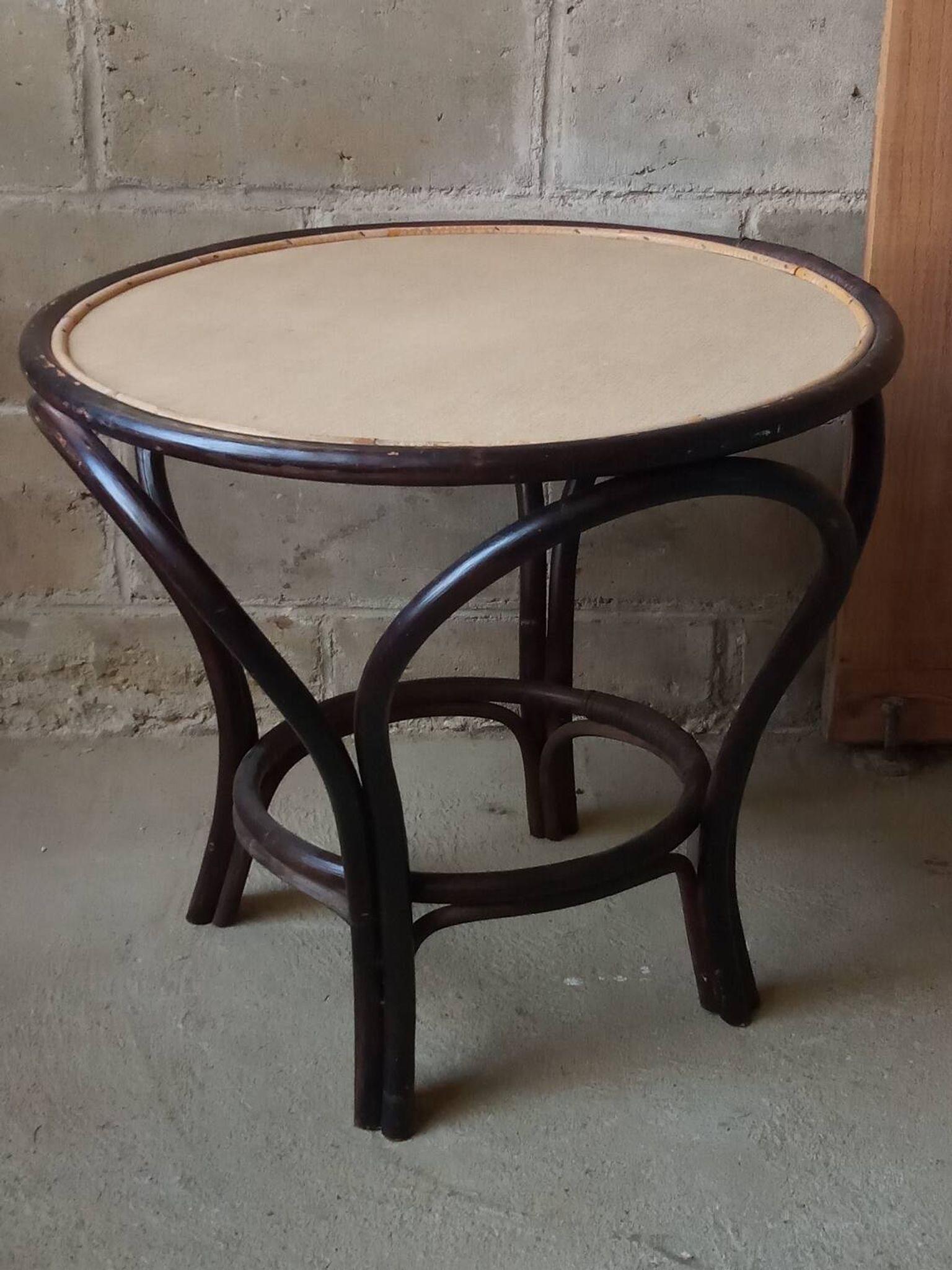 Rattan coffee table, 50s