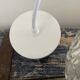 Set of two vintage electrified glass pendant lamps