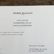 Illustration Pierre Balmain and his press fashion photography