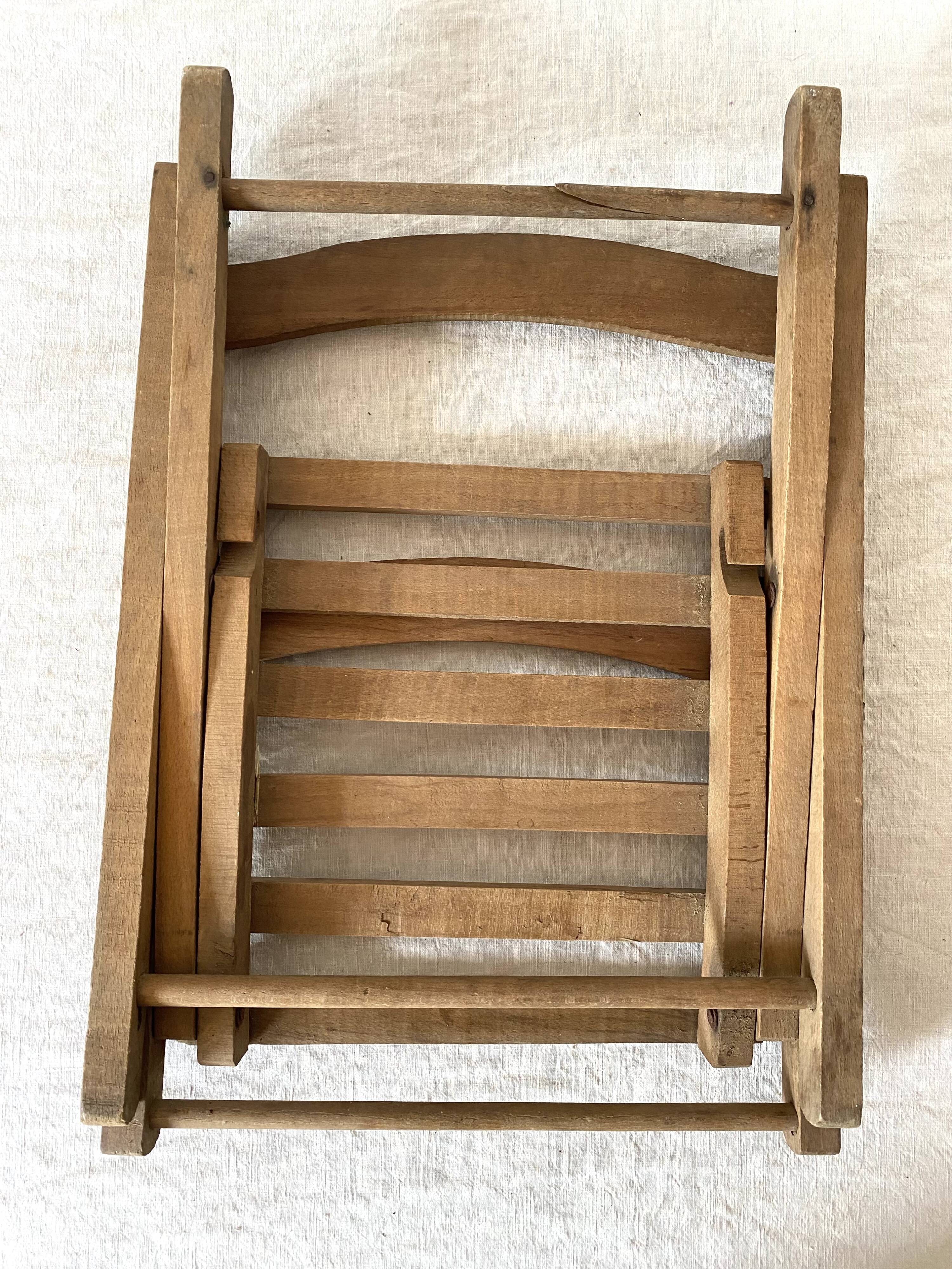 Antique folding chair or plant holder