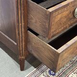Louis XVI period chest of drawers in walnut, oak and fir, 18th century