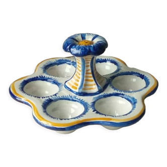 Oeufrier coquetier en faience de quimper hb