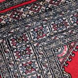 Vintage carpet uzbek bukhara handmade 92cm x 186cm 1970s