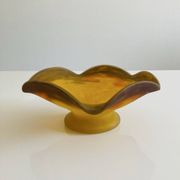 Glass footed coupe Nuagé signed by Muller Frères Lunéville.