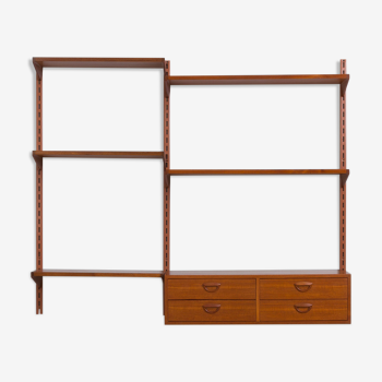 Kai Kristiansen teak wall unit with console, Denmark, 1960s