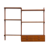 Kai Kristiansen teak wall unit with console, Denmark, 1960s