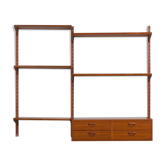 Kai Kristiansen teak wall unit with console, Denmark, 1960s