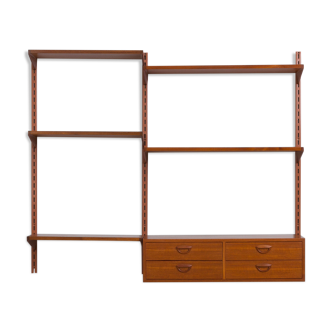Kai Kristiansen teak wall unit with console, Denmark, 1960s