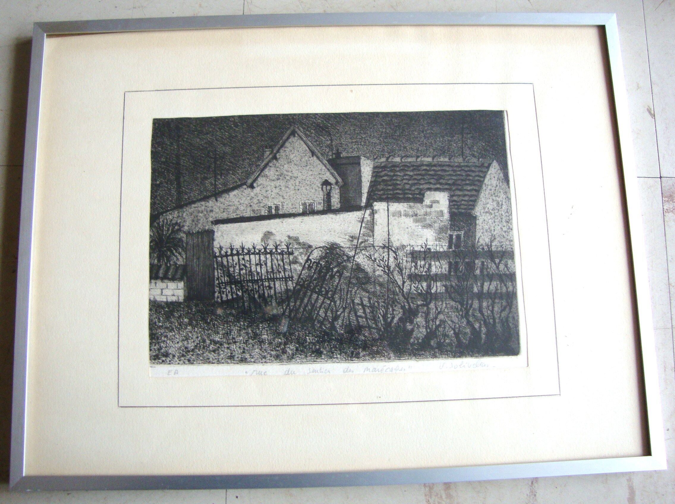 Engraving artist's proof located and signed