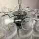 Transparent and white “ricci” murano glass chandelier d50
