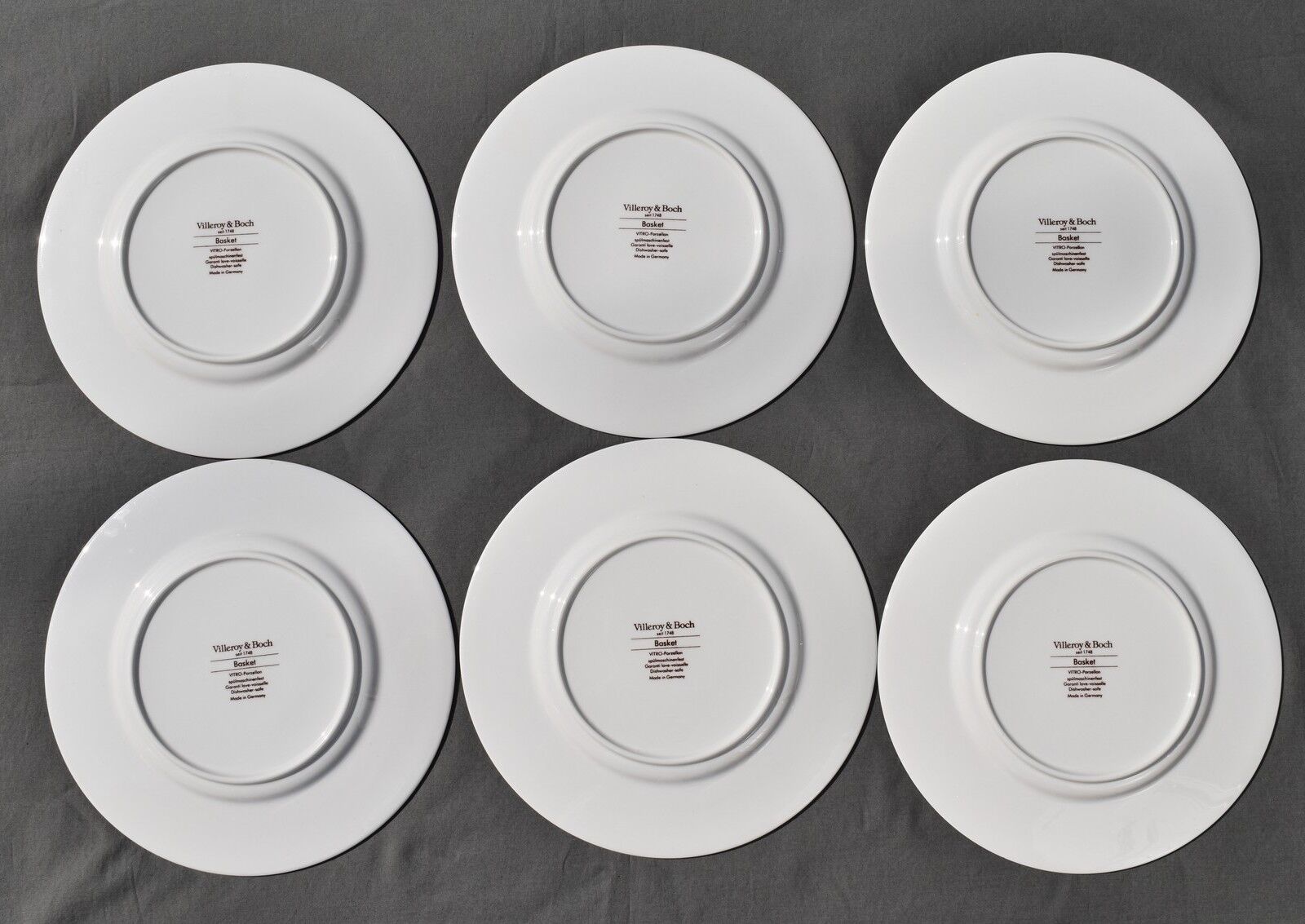 6 dessert plates Villeroy & Boch basket model