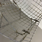 Pair of chrome side chairs by Harry Bertoia for Knoll