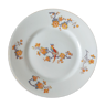 Ensemble de 8 assiettes à dessert Limoges oiseau et fleurs