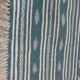 Handmade blue and white Berber carpet in pure wool