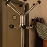 Vintage 50-60s industrial stainless steel parrot coat rack.
