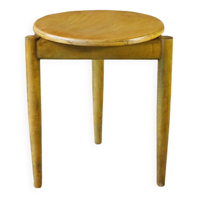 Tabouret DANOIS en hêtre clair -1960 -
