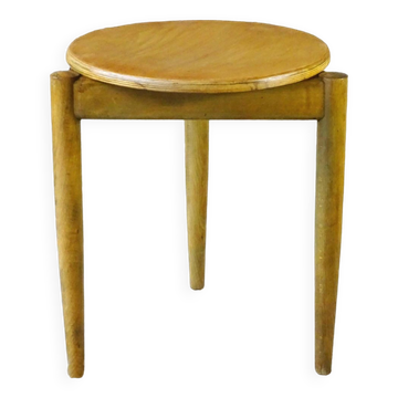 Tabouret DANOIS en hêtre clair -1960 -