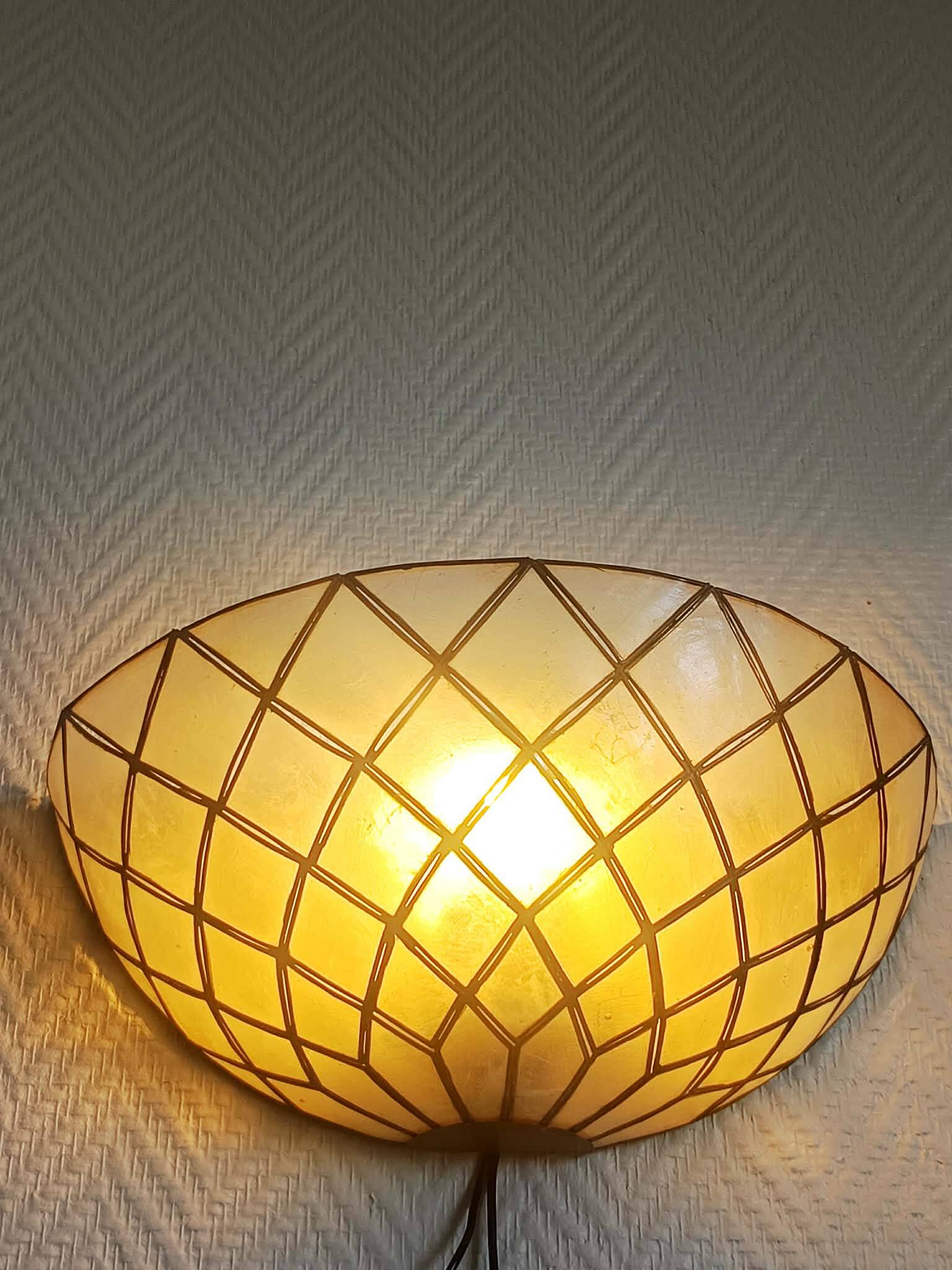 Art Deco mother-of-pearl wall light