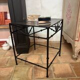Pair of wrought iron side tables