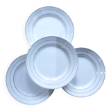 4 vintage flat plates porcelain from St Amand 191103