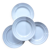 4 assiettes plates vintage porcelaine de St Amand 191103