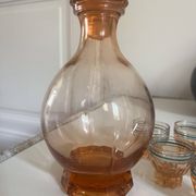 Service carafe and liqueur glass