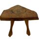 Vintage wooden side table  natural design small table