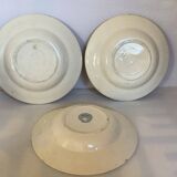 Trio of old Bordeaux model ironstone plates