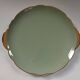 Plat à tarte Villeroy & Boch céladon et or