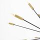 Sputnik-shaped chandelier in patinated gold-plated brass and black lacquer. Contemporary.