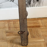 Wall mounted wooden coat rack turned