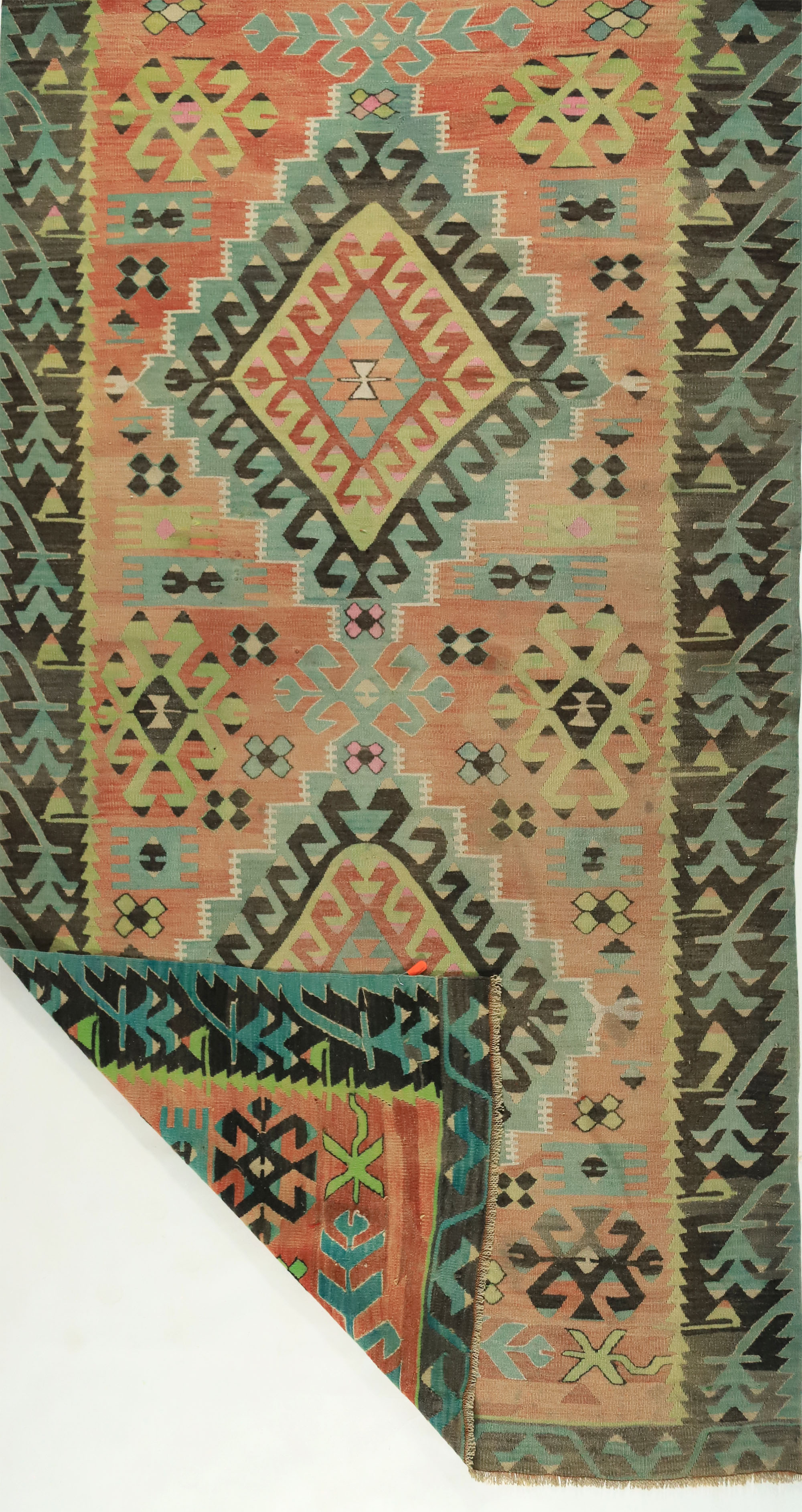 Anatolian handmade kilim rug 298 cm x 154 cm