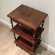 Small table in mahogany, leather and brass