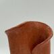 Sculptural ceramic vase from the workshop, double-spouted terracotta.