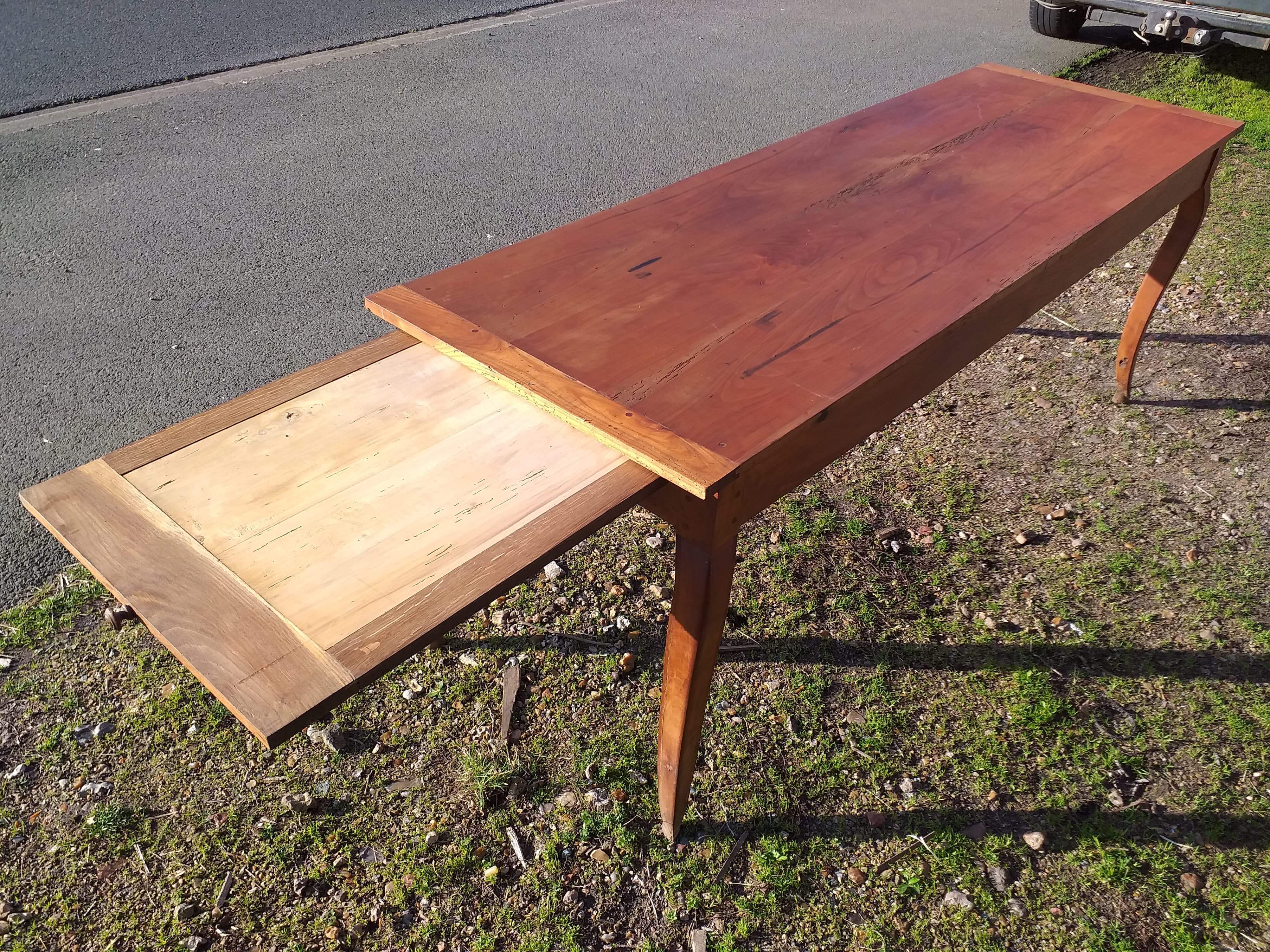 Table de ferme en bois naturel