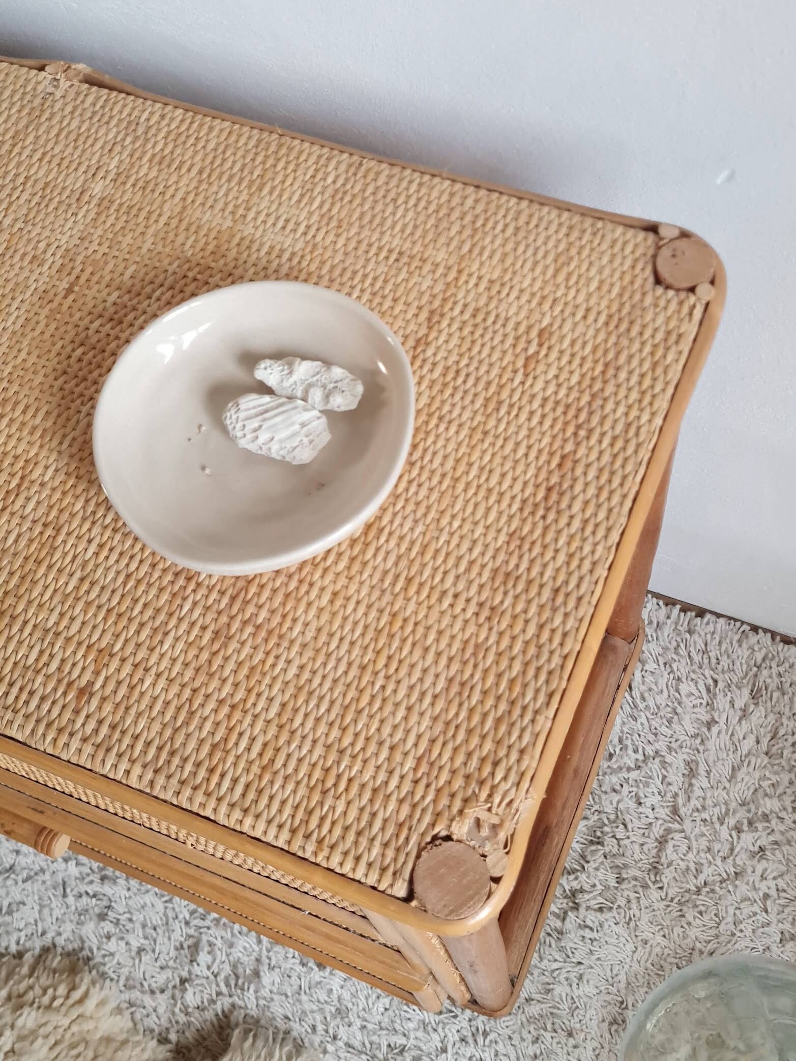 Vintage rattan chest of drawers circa 1970s