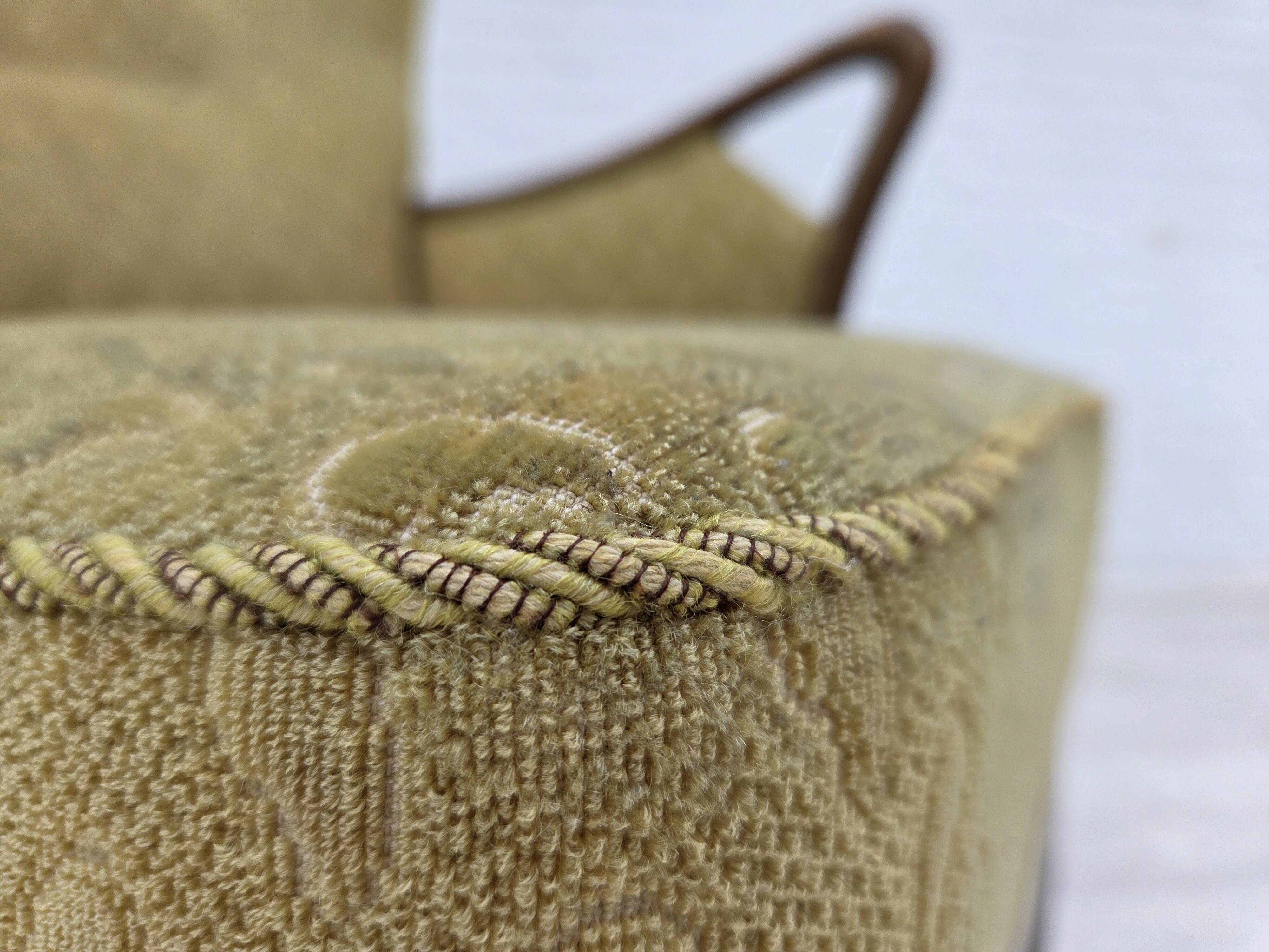 1960s, Danish armchair by Slagelse Møbelværk, model 157, velour.