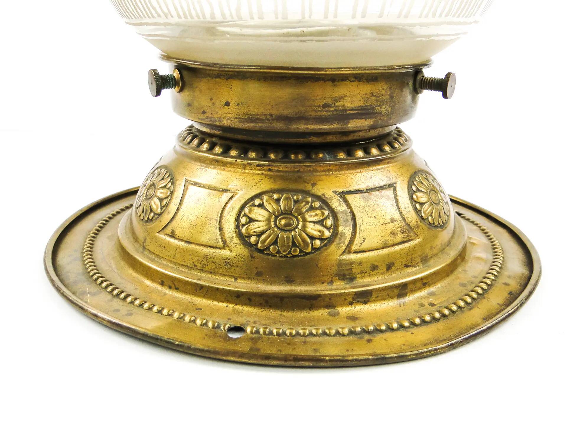 Ceiling lamp, Art Nouveau, frosted glass, Austria, 1930s
