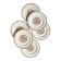 6 Gien dessert plates in ecru and brown ironstone