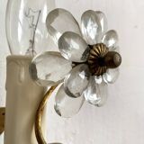 Murano glass flower and foliage wall light Baguès