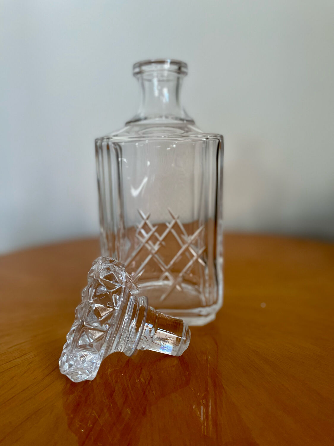 Glass crystal whisky decanter