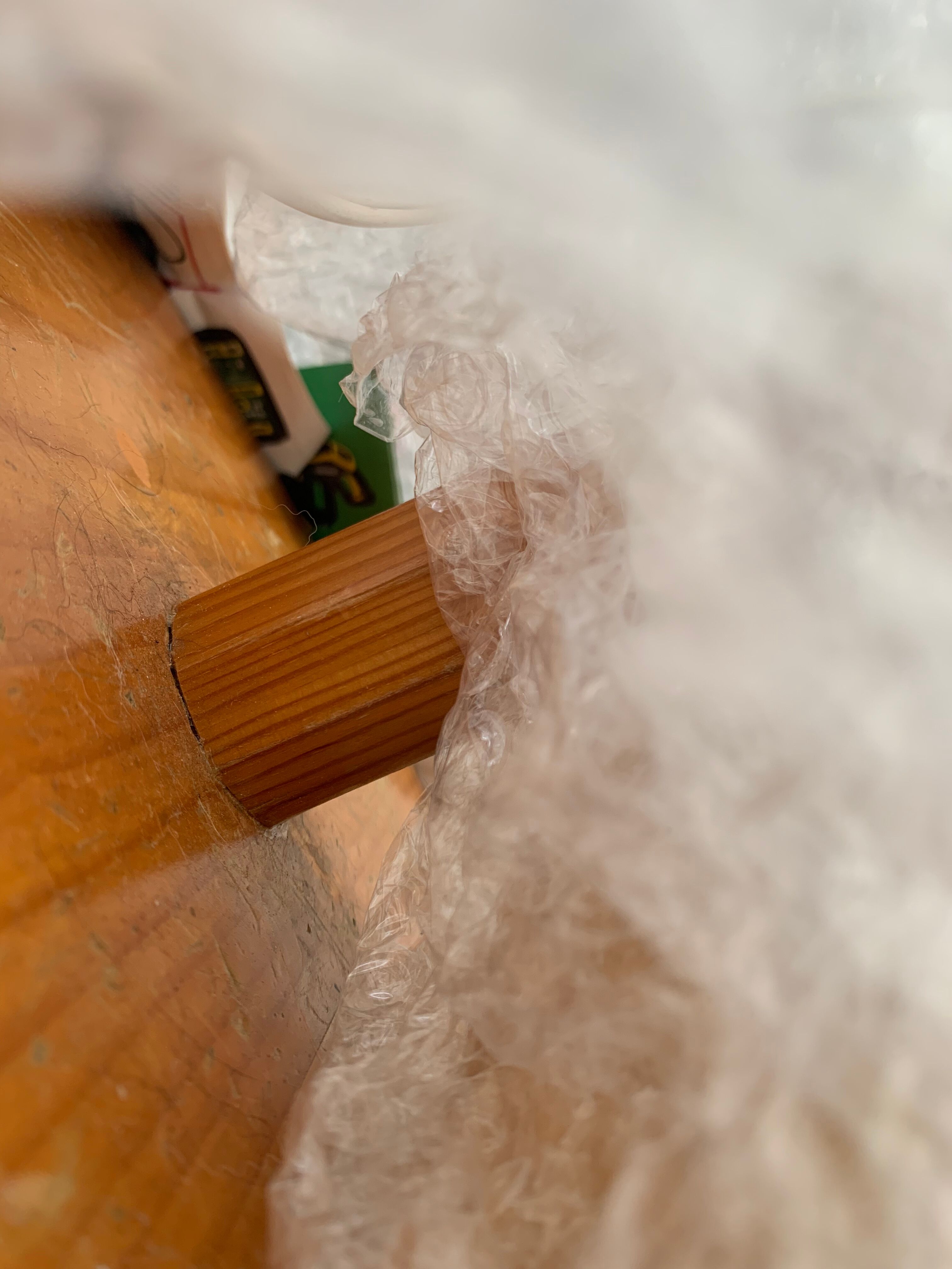 Wooden floor lamp from the 70s