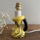 Vintage yellow and black ceramic lamp