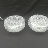 Pair of round ceiling lights