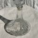 Large glass carafe with ribbed stopper H25