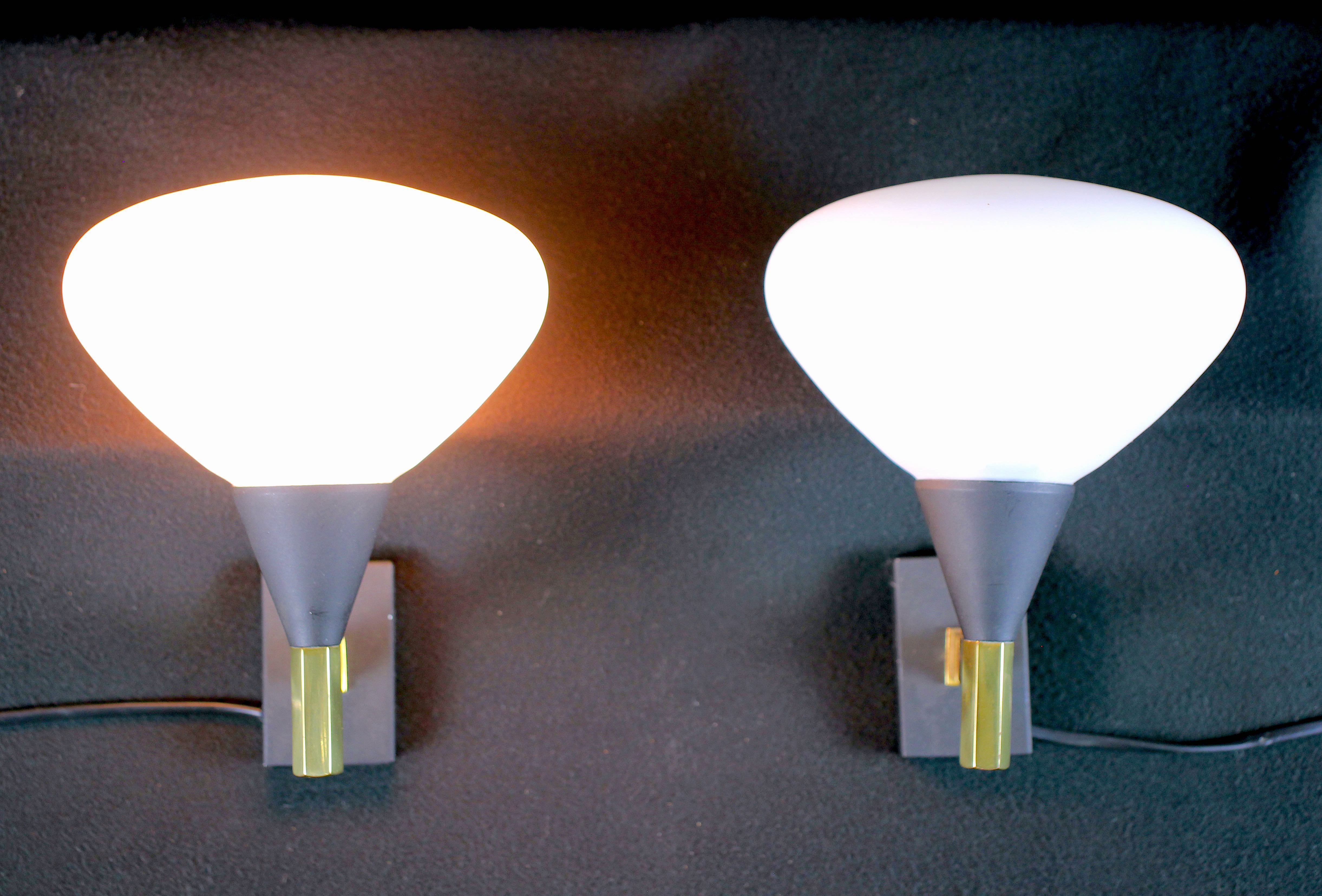 Pair of wall lamps, Italy, 1950