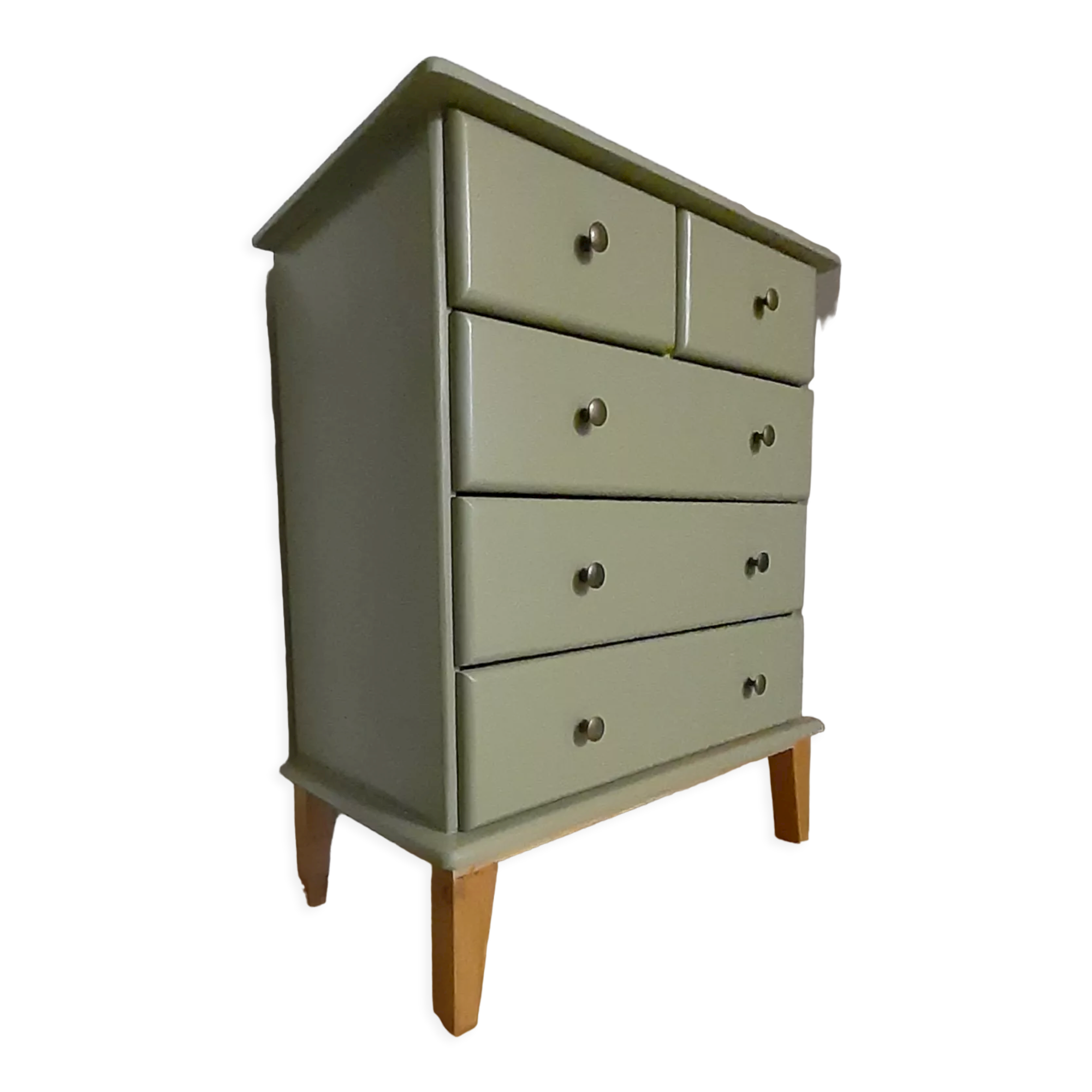Scandinavian forest green chest of drawers