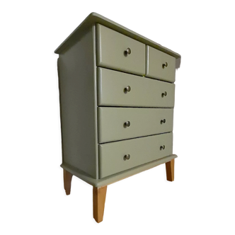 Scandinavian forest green chest of drawers