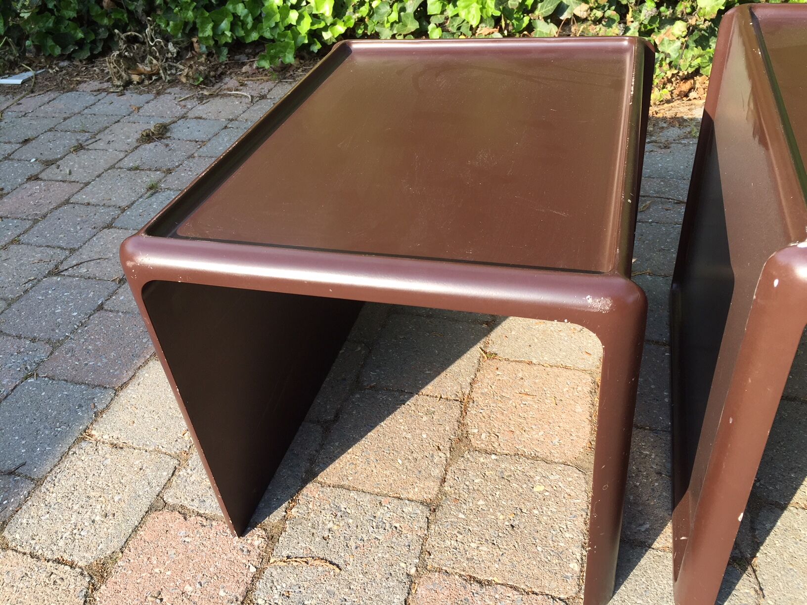 3 pull out tables  by Peter Ghyczy  for  Horn Collection 1970