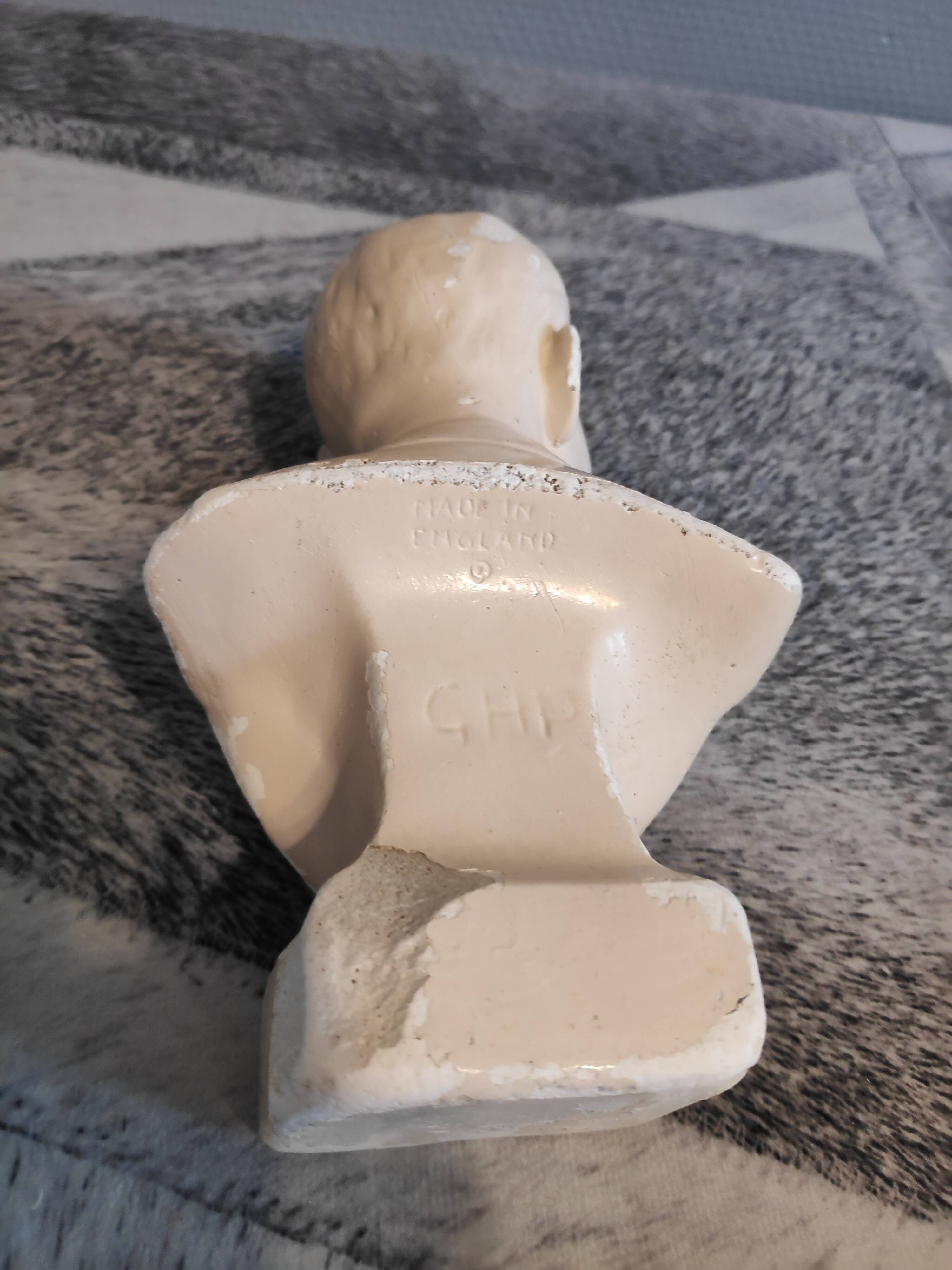 Bust of the Duke of Edinburgh in plaster from the 1950